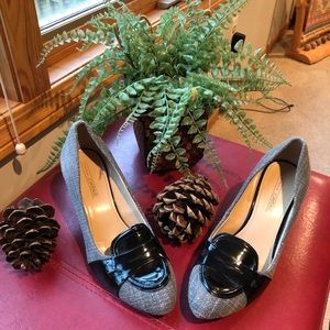 Black and Grey Heels - 7 1/2